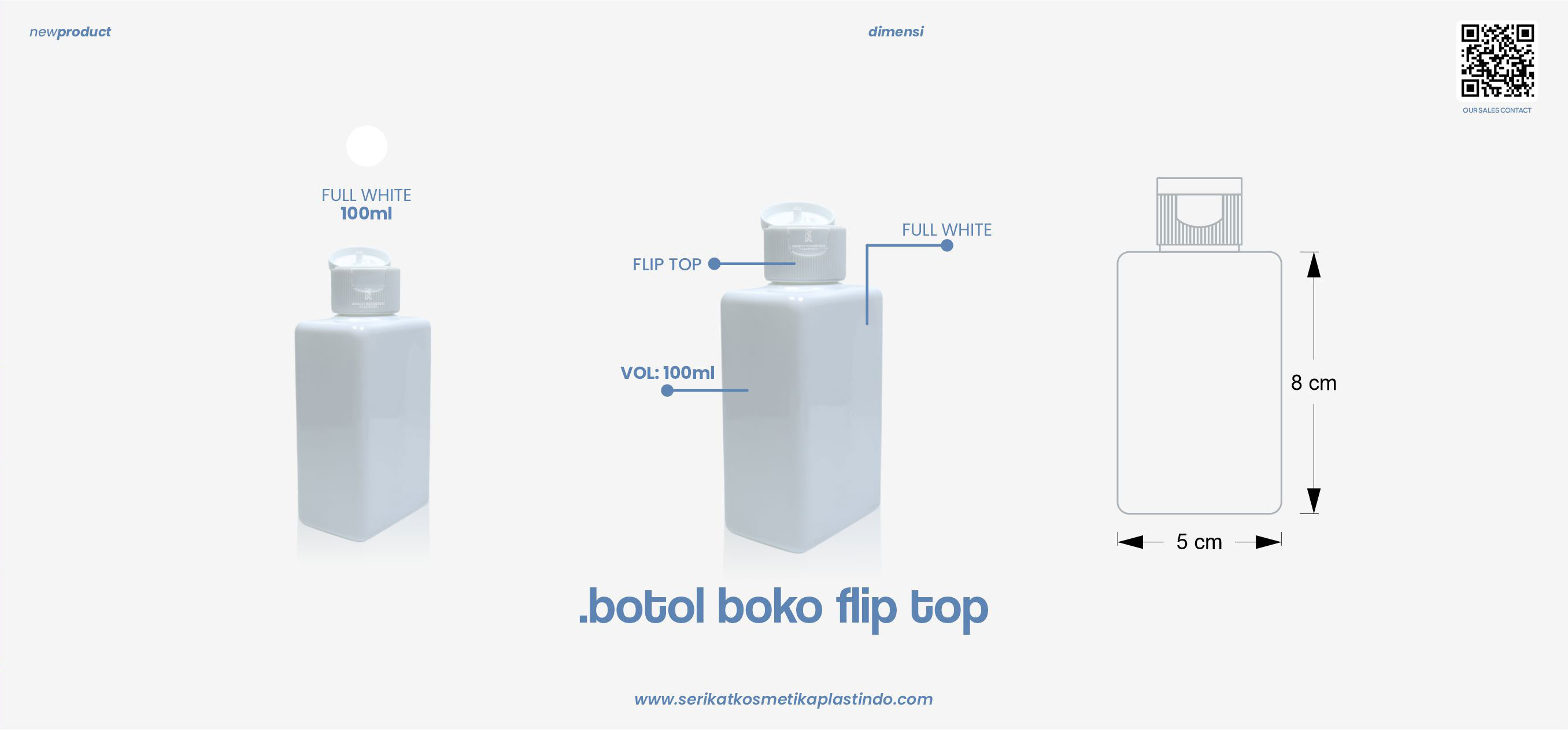 Botol Boko White Flip Top white