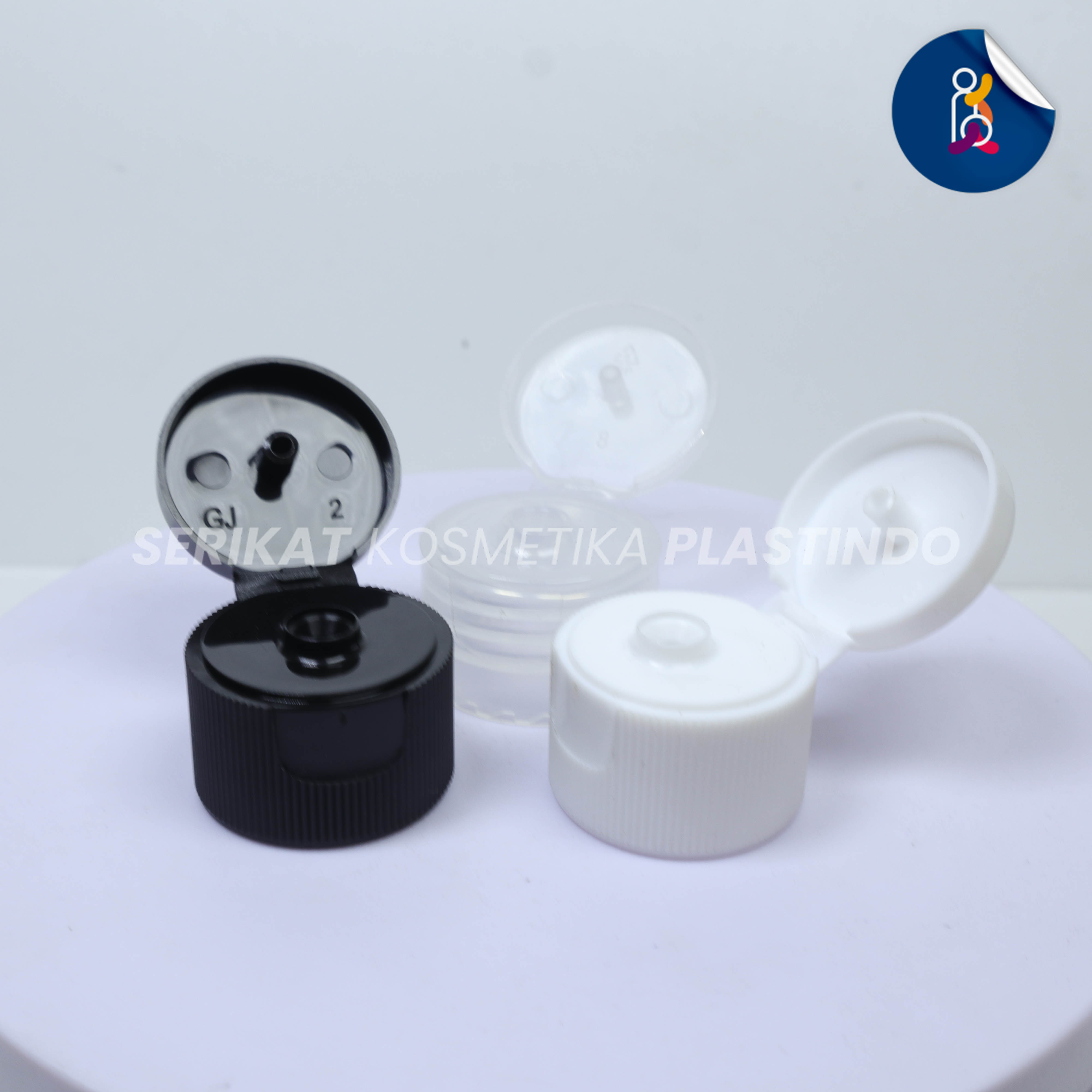 BOTOL BOKO KOTAK CLEAR 100 ML TUTUP FLIP TOP HITAM NECK 24