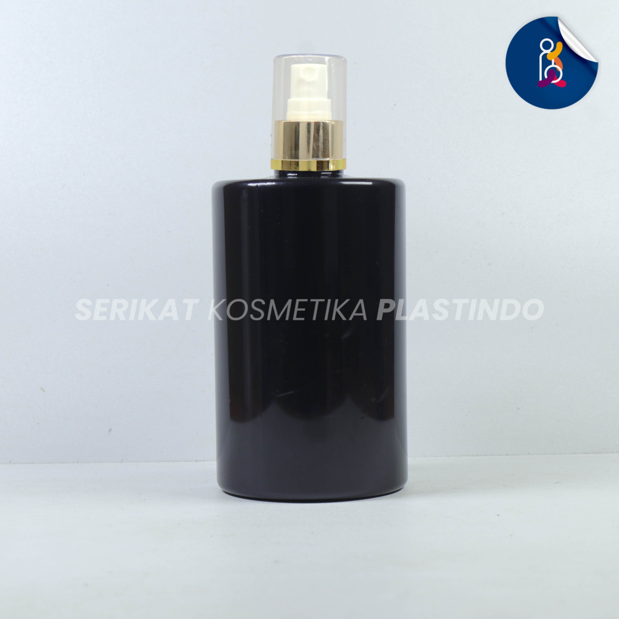 BOTOL RF DIOLY 250ML HITAM TUTUP PUMP TREATMENT FULLCAP GOLD