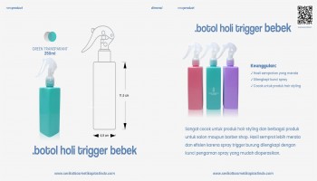 Botol Holi Green Trigger Bebek Transparant