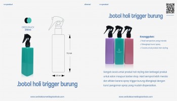Botol Holi Green Trigger Burung Black