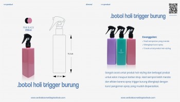 Botol Holi Pink Trigger Burung Black