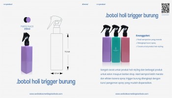Botol Holi Purple Trigger Burung Black