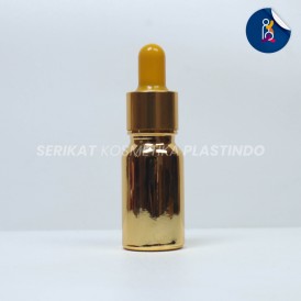 Botol Pipet Gold 10ml Ring Gold Rubber Gold