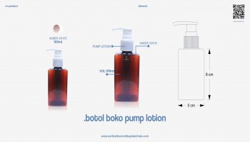 Botol Boko Amber Pump Lotion White