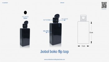 Botol Boko Black Flip top Black
