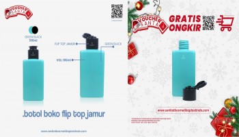 Botol Boko Green Flip Top Jamur Black 