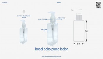 Botol Boko Natural Pump Lotion Transparant