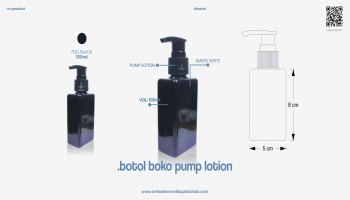Botol Boko Pump Lotion Full Black