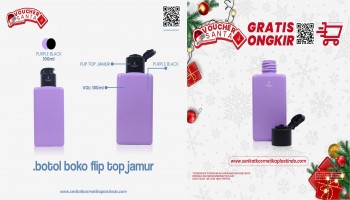 Botol Boko Purple Flip Top Jamur Black 