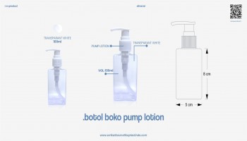 Botol Boko Transparant Pump Lotion White