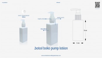 Botol Boko White Pump Lotion Transparant