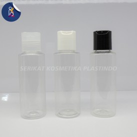 BOTOL RF 100 ML CLEAR TUTUP PRESSTOP NATURAL PUTIH HITAM