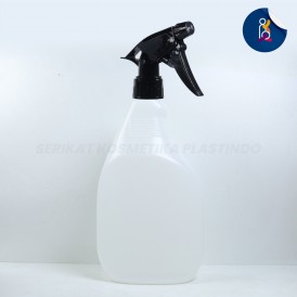 BOTOL KISPRAY 500ML NATURAL TUTUP SPRAY BIG TRIGGER HITAM