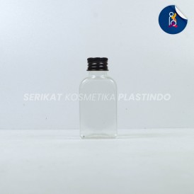 BOTOL CAREX 30ML CLEAR TUTUP ULIR ALUMUNIUM HITAM