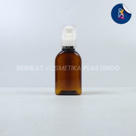BOTOL CAREX 30ML AMBER TUTUP PUMP TREATMENT FULLCAP LIST SILVER