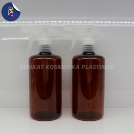 BOTOL HS 500ML AMBER TUTUP KISPRAY NATURAL