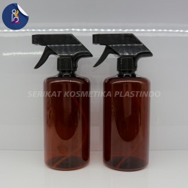 BOTOL HS 500ML AMBER TUTUP KISPRAY HITAM