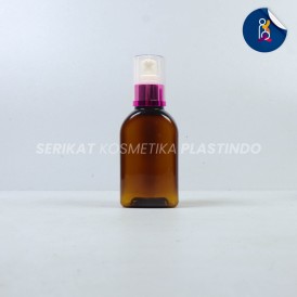 BOTOL CAREX 30ML AMBER TUTUP PUMP TREATMENT FULLCAP PINK