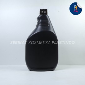 BOTOL KISPRAY 500ML HITAM TUTUP ULIR ALUMUNIUM HITAM