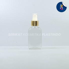 BOTOL CAREX 30ML CLEAR TUTUP PUMP TREATMENT HALFCAP RING GOLD