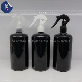 BOTOL HS 500ML HITAM TUTUP SPRAY TRIGGER BEBEK NATURAL HITAM PUTIH