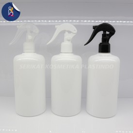 BOTOL HS 500ML PUTIH TUTUP SPRAY TRIGGER BEBEK NATURAL HITAM PUTIH
