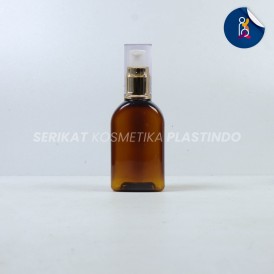 BOTOL CAREX 30ML AMBER TUTUP PUMP TREATMENT FULLCAP GOLD