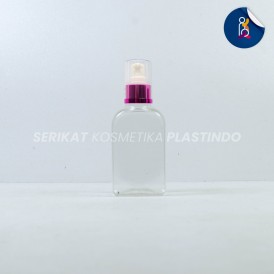 BOTOL CAREX 30ML CLEAR TUTUP PUMP TREATMENT FULLCAP PINK