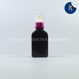 BOTOL CAREX 30ML HITAM TUTUP PUMP TREATMENT FULLCAP PINK