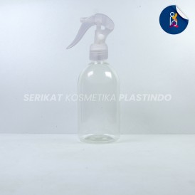 BOTOL OVAL 250ML CLEAR TUTUP SPRAY TRIGGER BEBEK NATURAL