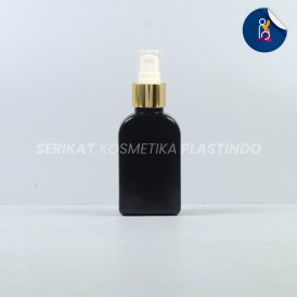 BOTOL CAREX 30ML HITAM TUTUP PUMP TREATMENT HALFCAP RING GOLD