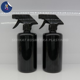 BOTOL HS 500ML HITAM TUTUP KISPRAY HITAM