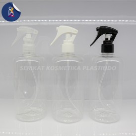BOTOL HS 500ML CLEAR TUTUP SPRAY TRIGGER BURUNG NATURAL HITAM PUTIH