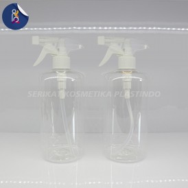 BOTOL HS 500ML CLEAR TUTUP KISPRAY PUTIH NATURAL