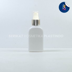 BOTOL CAREX 30ML PUTIH TUTUP PUMP TREATMENT HALFCAP RING SILVER
