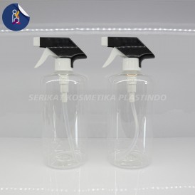 BOTOL HS 500ML CLEAR TUTUP KISPRAY PUTIH HITAM
