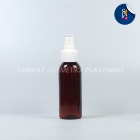 BOTOL BR 100ML AMBER TUTUP PUMP TREATMENT PUTIH