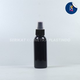 BOTOL BR 100ML HITAM TUTUP PUMP TREATMENT HITAM
